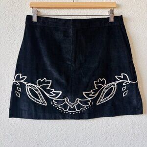 MINKPINK black corduray mini skirt for women size L